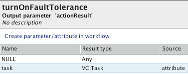 Set action result type