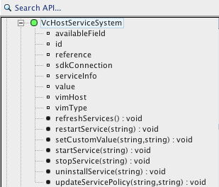 VcHostServiceSystem properties and methods