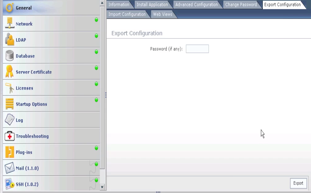 vCO Export Configuration 18