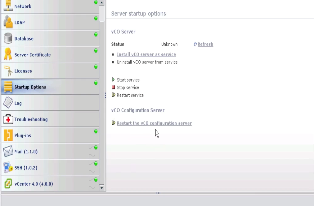 vCO Restart Config 15