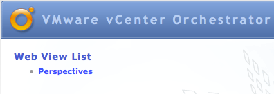 vCO Web View List - Perspectives