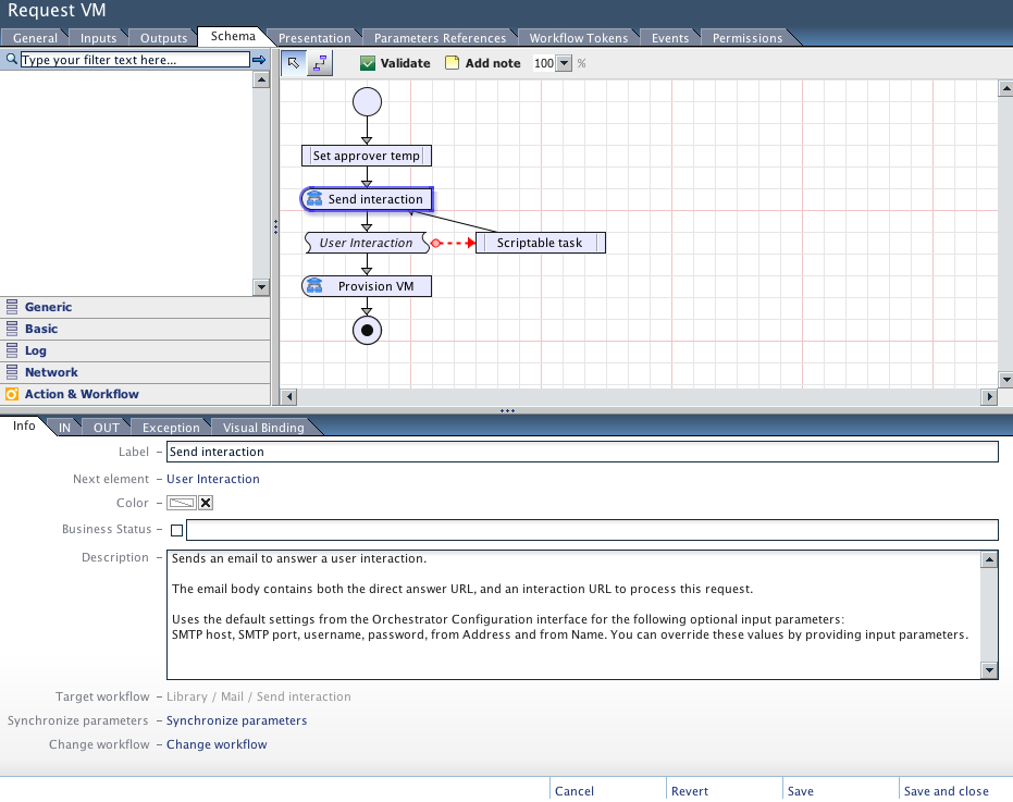 Request VM Send Interaction