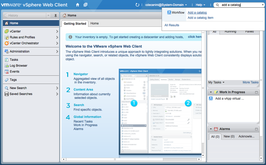 Image: vSphere Web Client Search